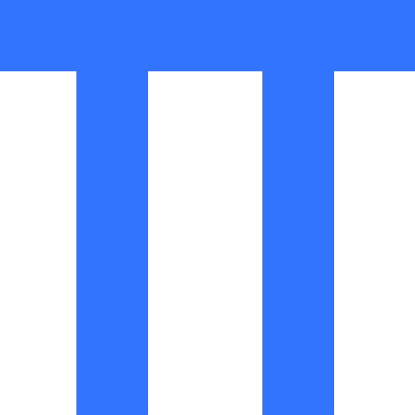 Imagem contém uma figura em forma da letra grega ou símbolo matemático “π” (pi).