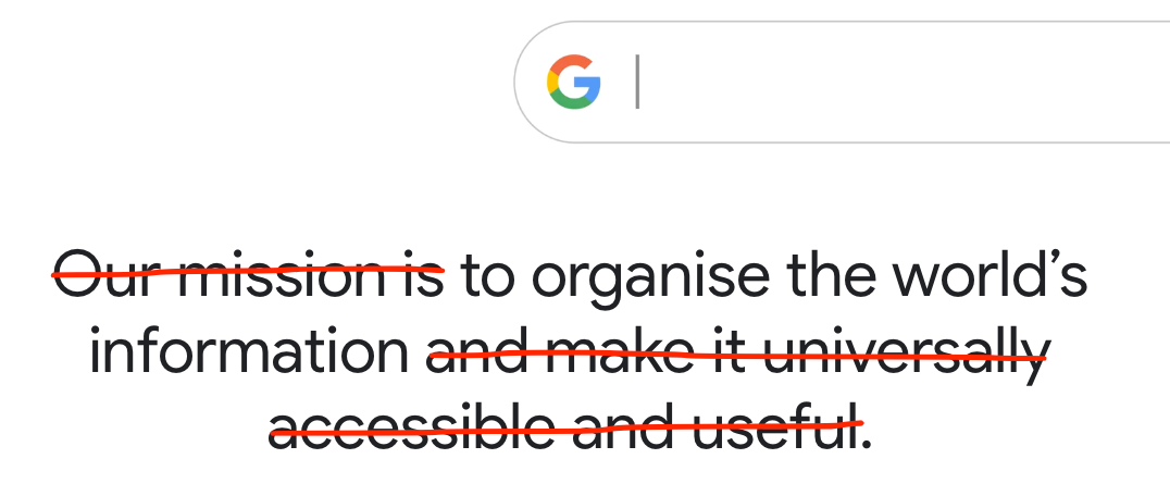 Google's mission statement