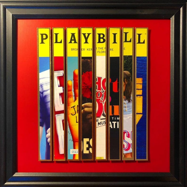 Custom Broadway Playbill Framed Art Collage  Personalize It image 1