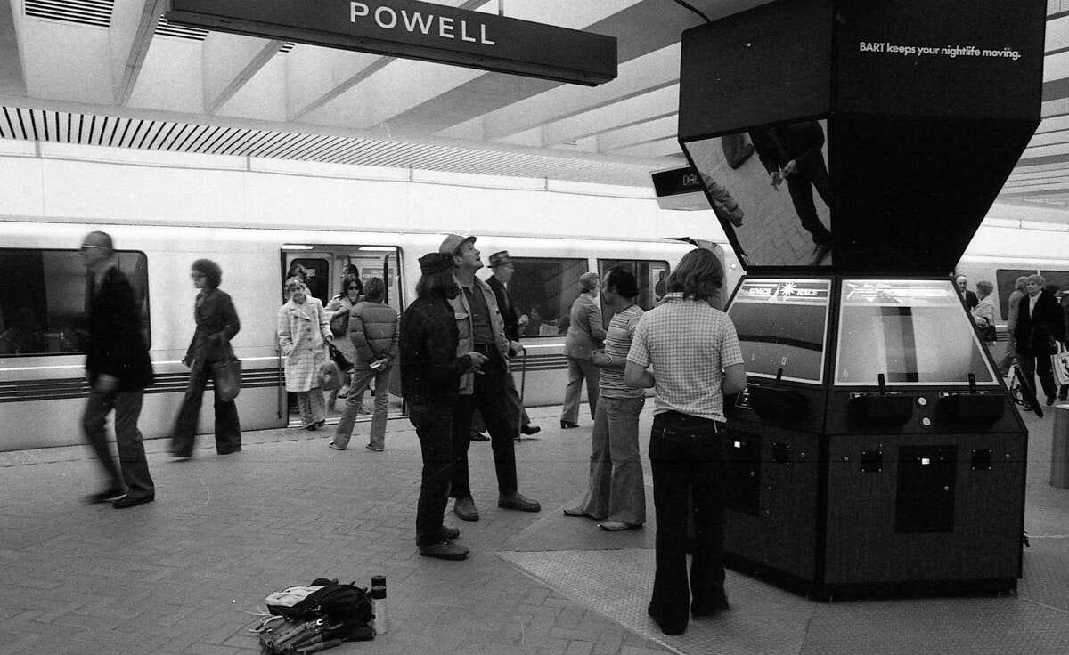 Dec. 7, 1976: Atari debuted several new games in a kiosk in the center of the Powell Street Station platform.
