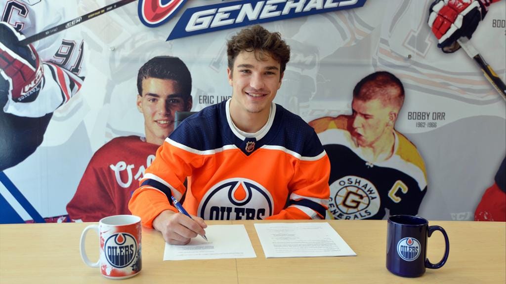 Edmonton Oilers sign Tyler Tullio to entry-level contract
