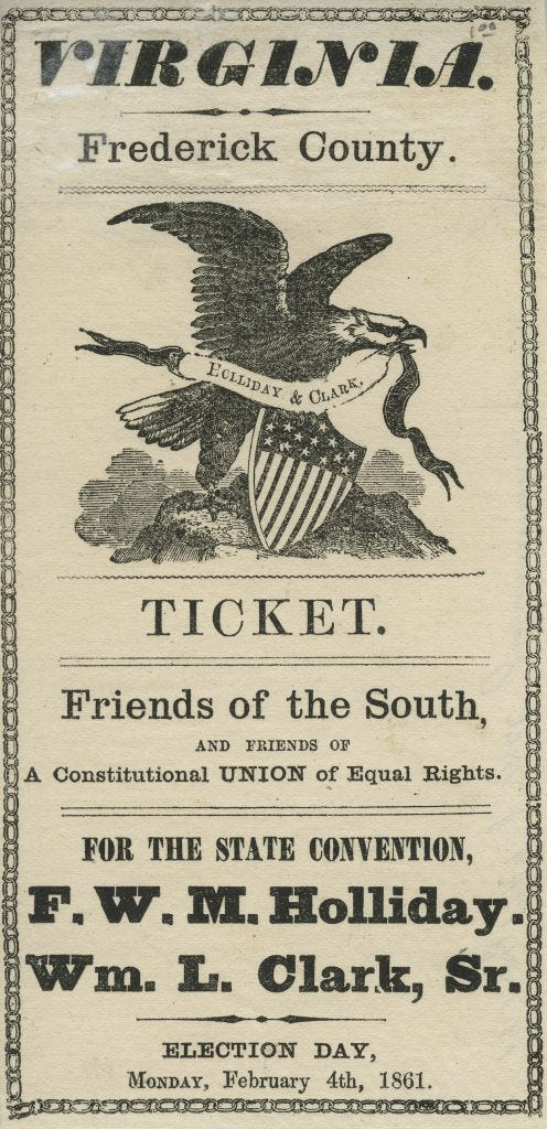 Electing Delegates to the Virginia Convention of 1861