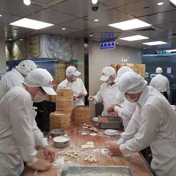 Din Tai Fung dumpling session in Taipei.