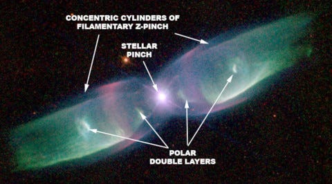 M2-9: Butterfly Nebula - Plasma double layers and Z-pinches