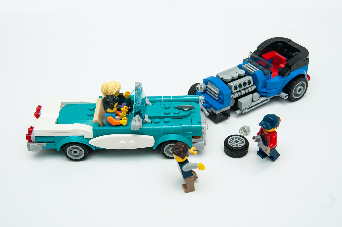 blue and black lego toy truck photo