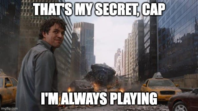 May be an image of 1 person and text that says 'THAT'S MY SECRET, CAP imgflip.com I'MALWAYS PLAYING'