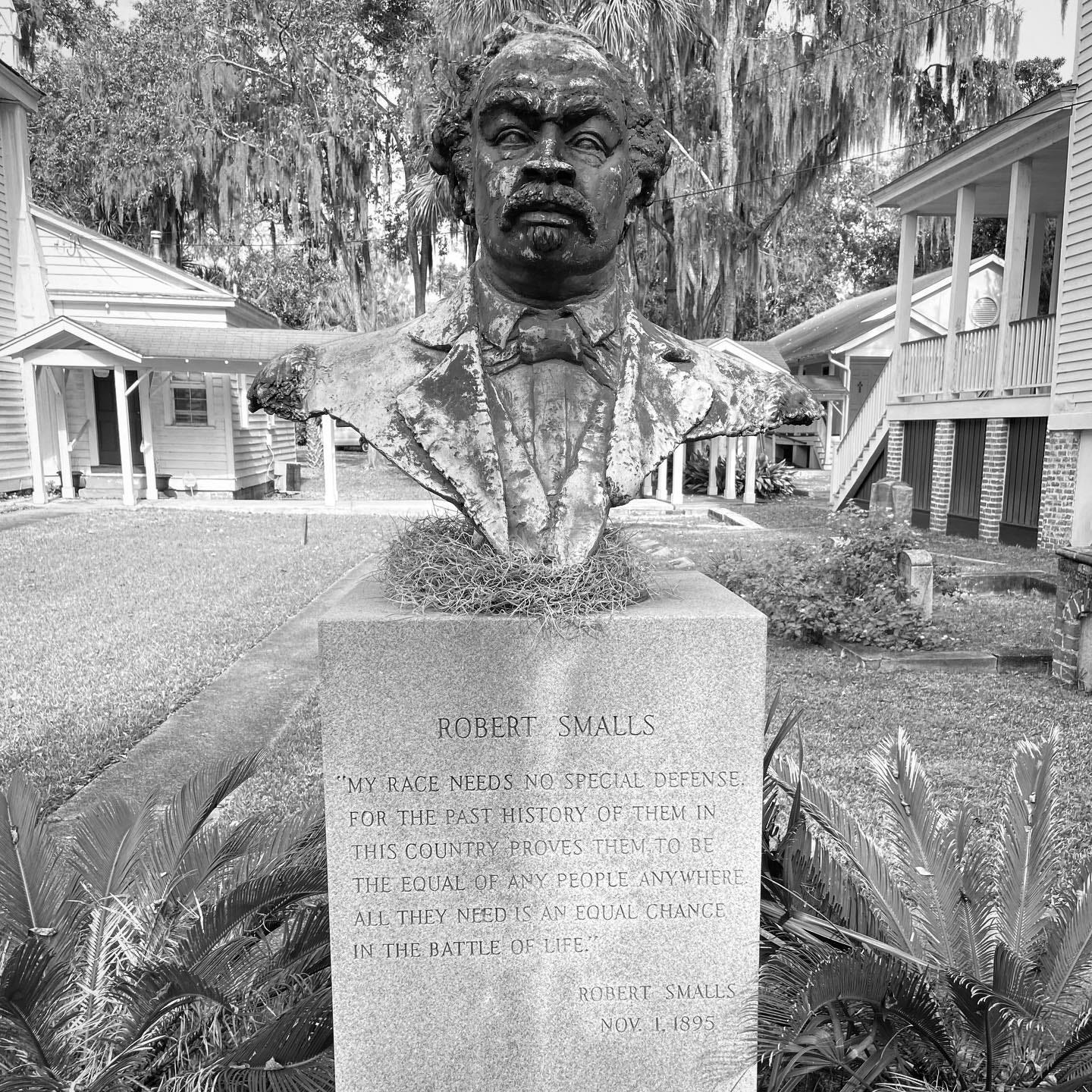 Bust of Robert Smalls at Tabernacle Baptist Church; Beaufort, South Carolina; Author Photograph November 21, 2020
