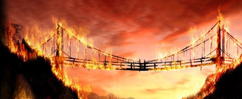 On Burning Bridges – Reflections of a Mugwump