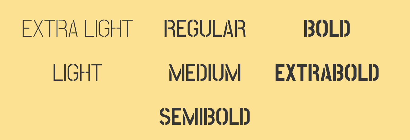 Img: seven weights of Stick No Bills