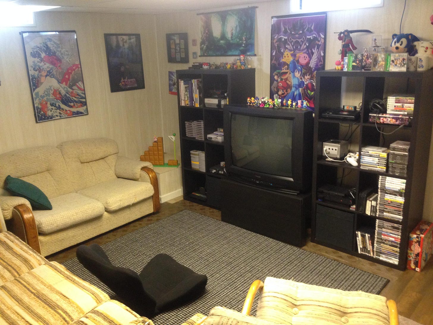 Basement Old console gaming room. : r/gaming