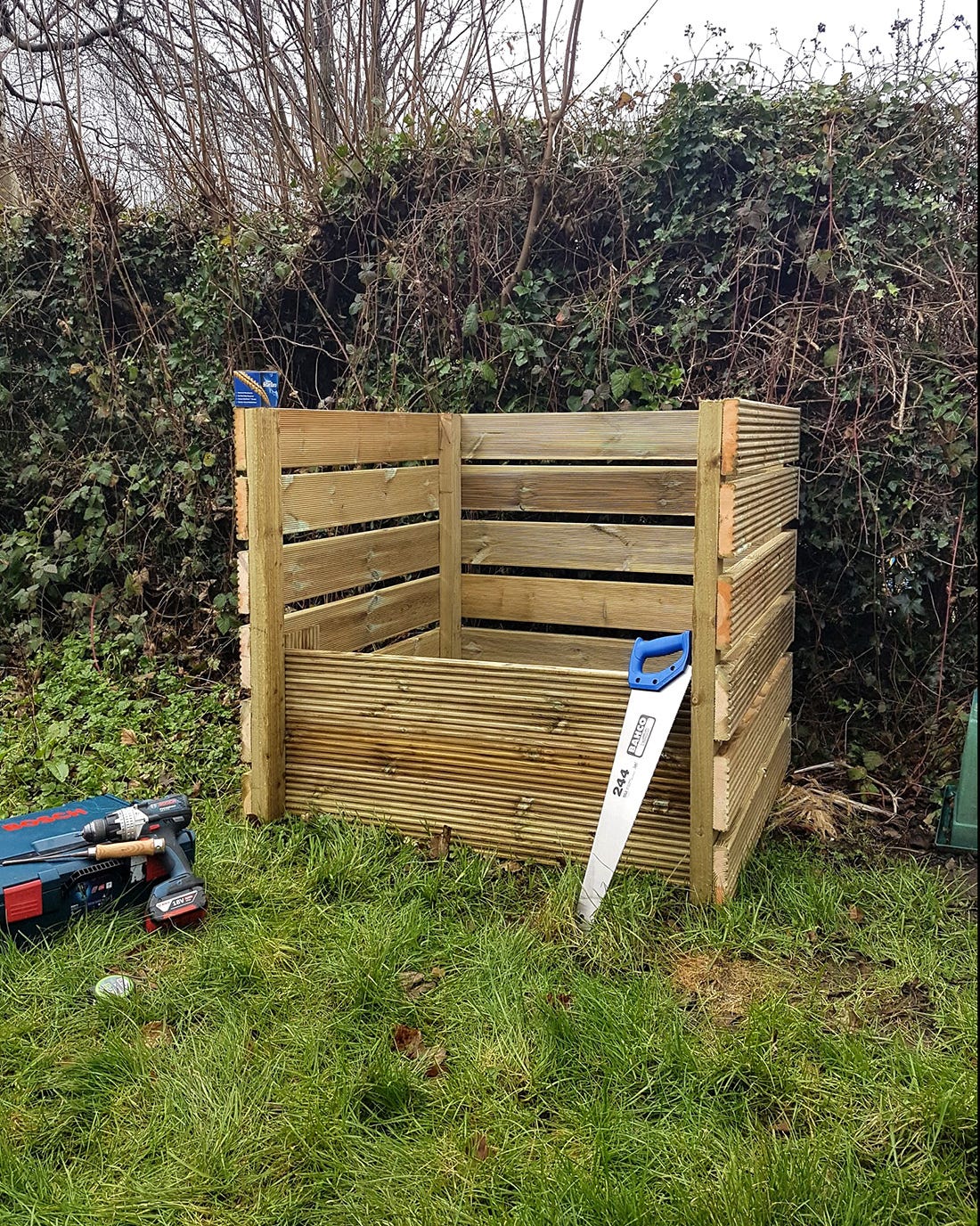 Photo of finished compost bin