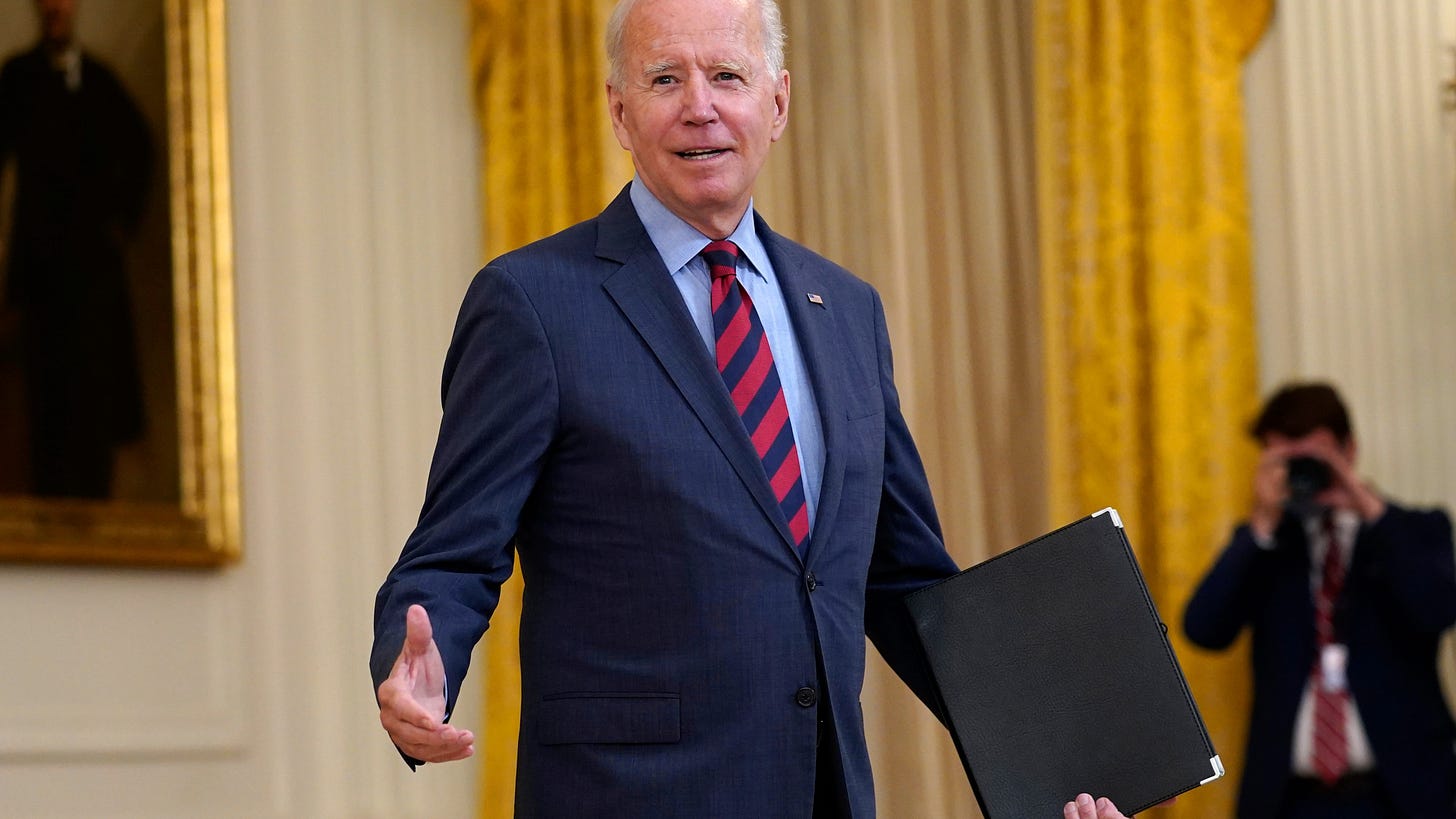 President Joe Biden answers a question from a reporter as he speaks about the coronavirus pandemic in the East Room of the White House on Aug. 3, 2021. (Susan Walsh/Associated Press)