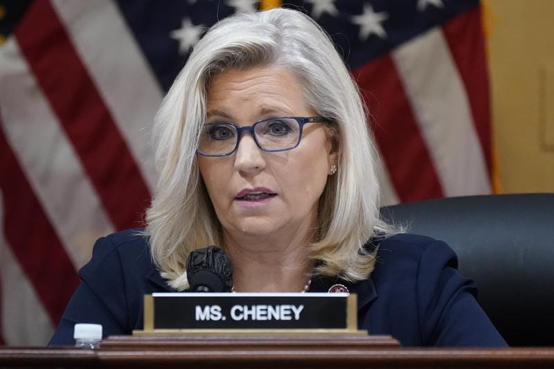 FILE - Vice Chair Liz Cheney, R-Wyo., speaks as the House select committee investigating the Jan. 6 attack on the U.S. Capitol holds a hearing at the Capitol in Washington, June 28, 2022. (AP Photo/J. Scott Applewhite, File)