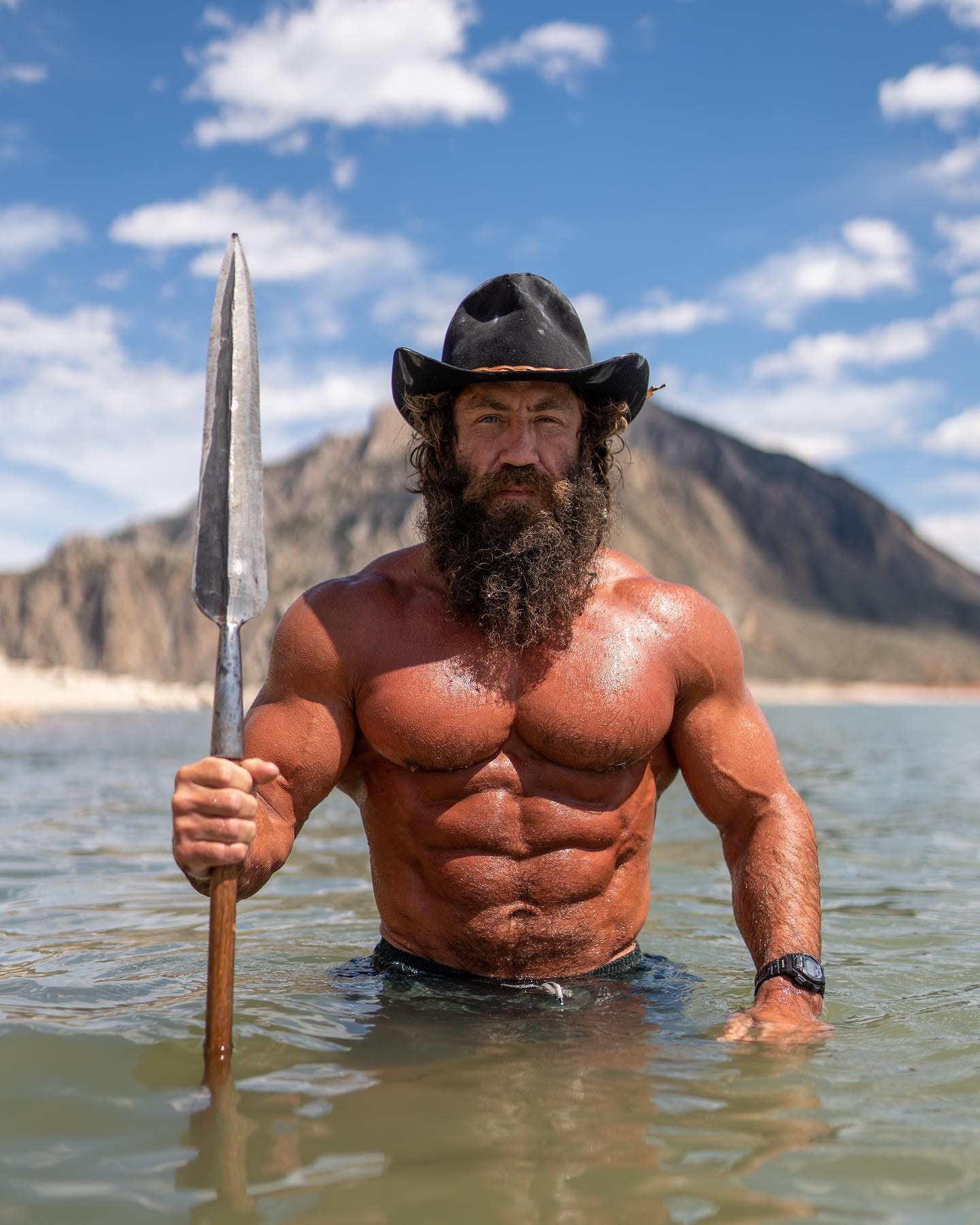 May be an image of one or more people, beard, body of water and nature