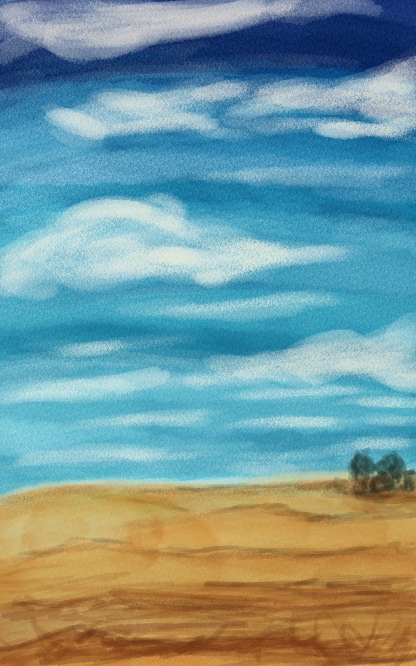 Prairie sky and field