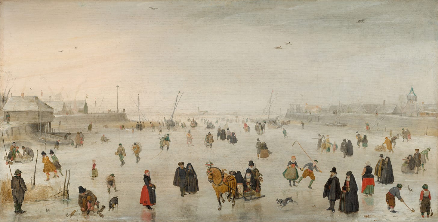 A Scene on the Ice, c. 1625 by Hendrick Avercamp