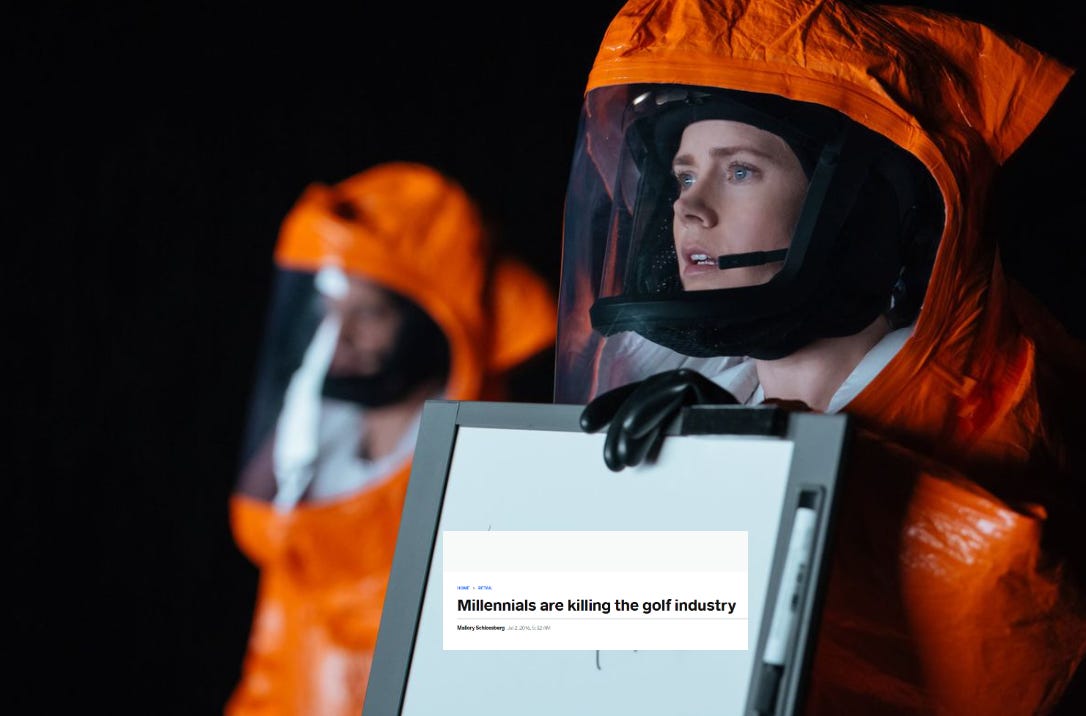 Amy Adams facing the aliens in ‘Arrival’