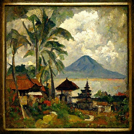 Paul Cezanne AI Painting Bali Artificial Intelligence