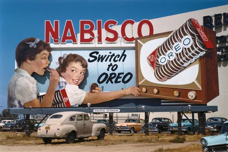 Old Nabisco billboard advertising Oreos