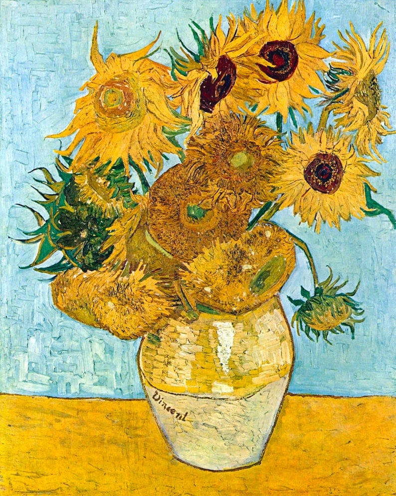 Sunflowers Vincent Van Gogh Digital Download image 1