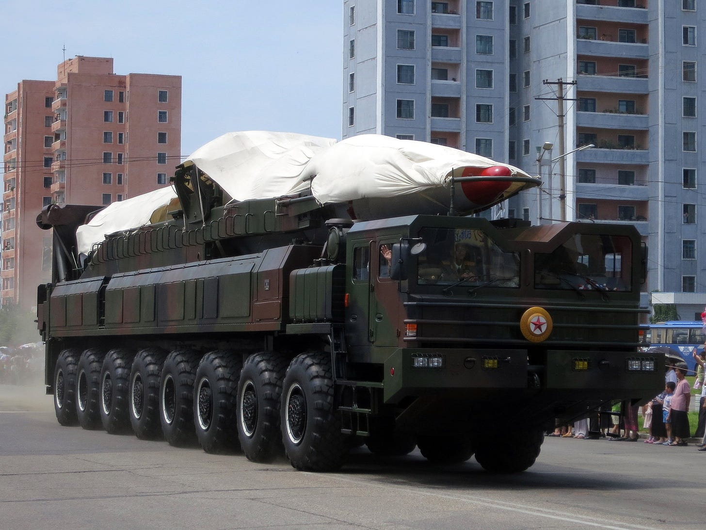 File:North Korea's ballistic missile - North Korea Victory Day-2013 01.jpg  - Wikimedia Commons
