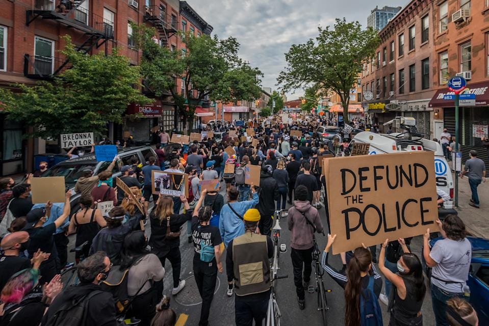 Protesters demand that cities 'defund the police ...