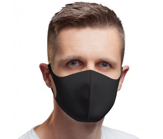 Reusable hygienic black face mask