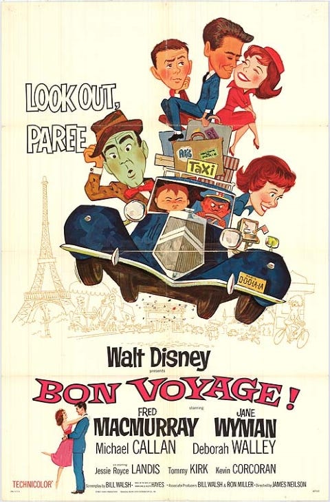 Original theatrical release poster for Bon Voyage!