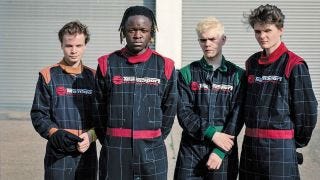 image of four young british guys who comprise black midi