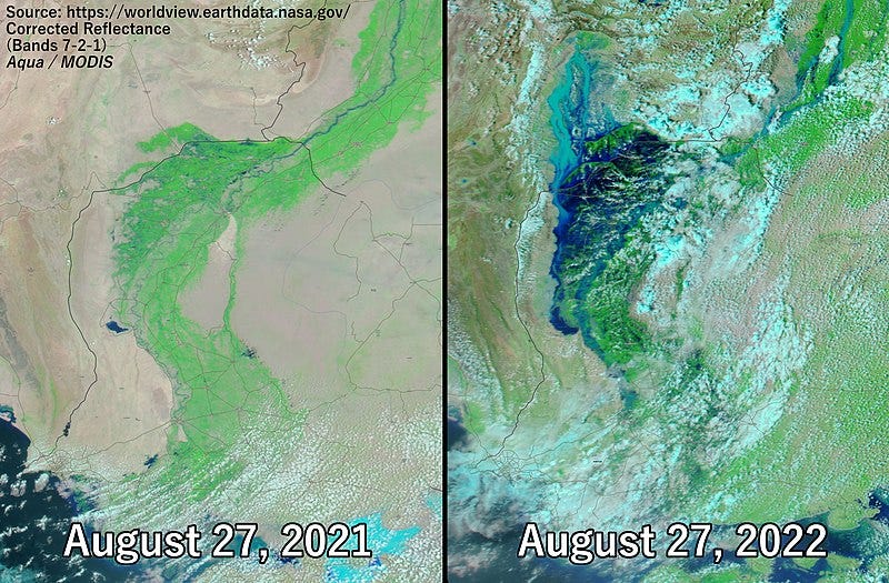 File:2022 Pakistan Floods - August 27, 2021 vs. August 27, 2022 in Sindh.jpg