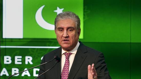 Pakistan foreign minister Shah Mahmood Qureshi said India can attend the Saarc Summit hosted by Islamabad virtually if Indian leaders did not want to come to Pakistan to attend the event (AP)