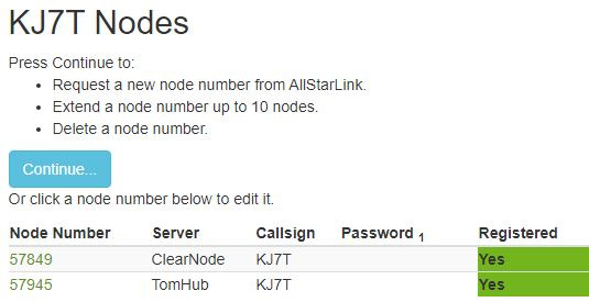 Nodes tied to KJ7T