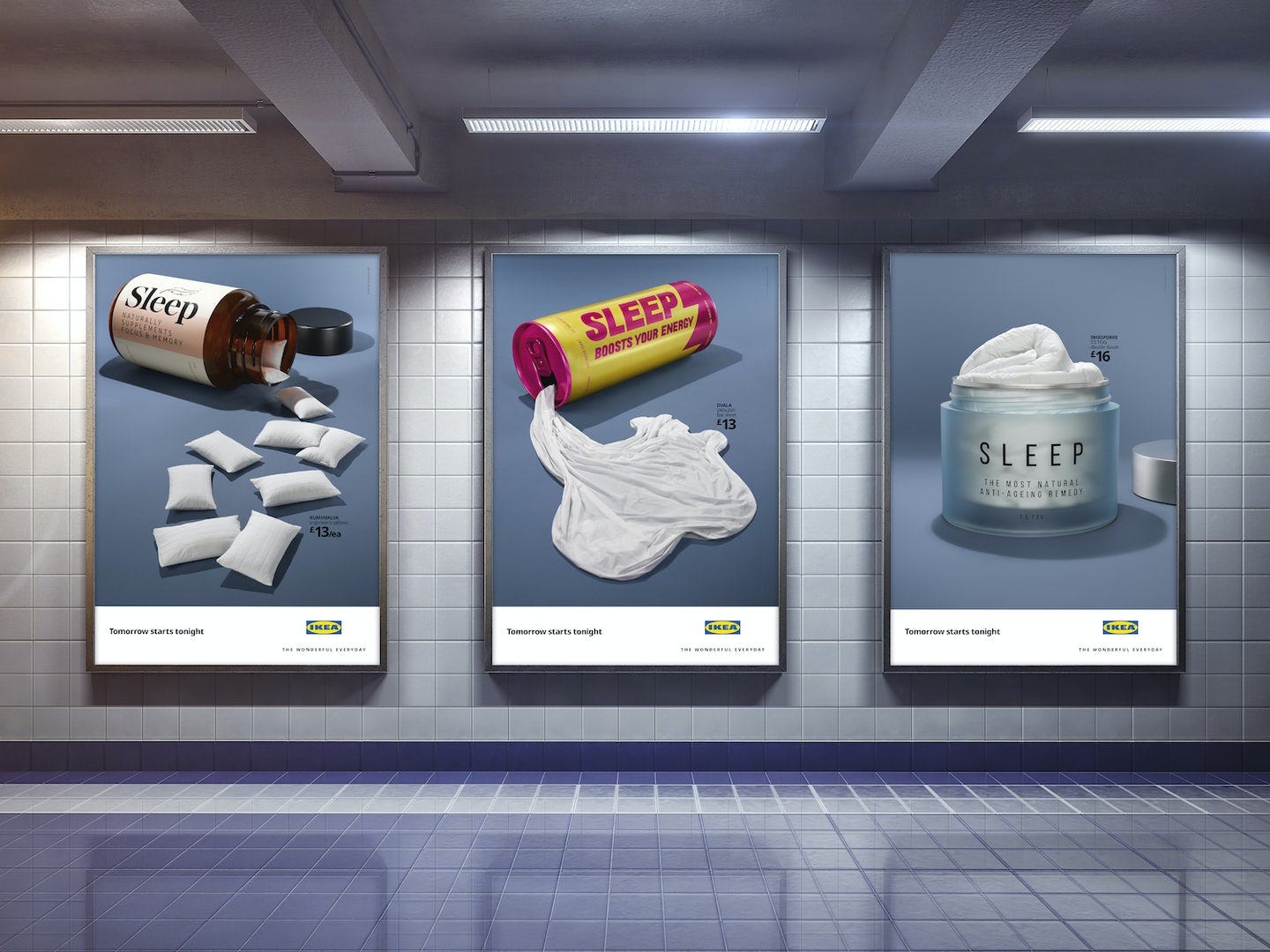 Ikea adds to its sleep campaign with a series of striking posters