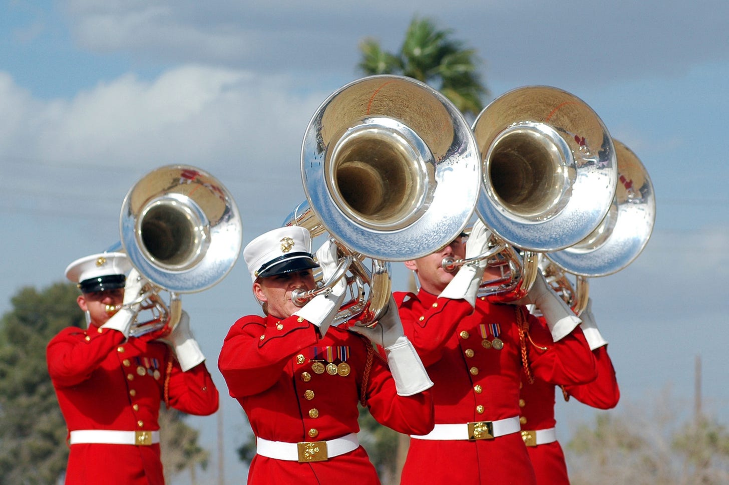 U.S. Marine Corps Drum and Bugle Corps, based out of Marine Barracks 8th  and I, perform