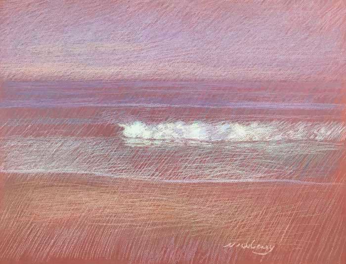 Newberry, San Onofre Pink, 2020, pastel, 18x24 inches