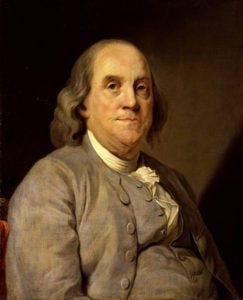 Ben Franklin and other founders cannot submit their ballot this week, but some of you can carry on their legacy this Tuesday. The vote they left behind, they gave to you. 