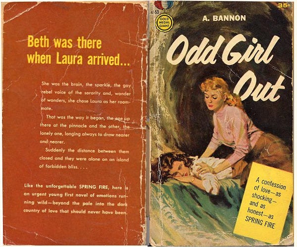 MRS MACNALLY&#39;S MAUREEN — Ann Bannon, Odd Girl Out, Gold Medal Books, 1957  ...