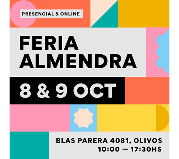 Flyer Feria Almendra, 8 y 9 de Octubre en Blas Parera 4081, Olivos