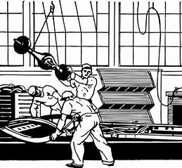 Image result for free cartoon of black and white factory workers