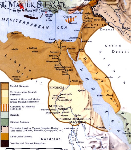 Map - Mamluk Egypt &amp; Syria