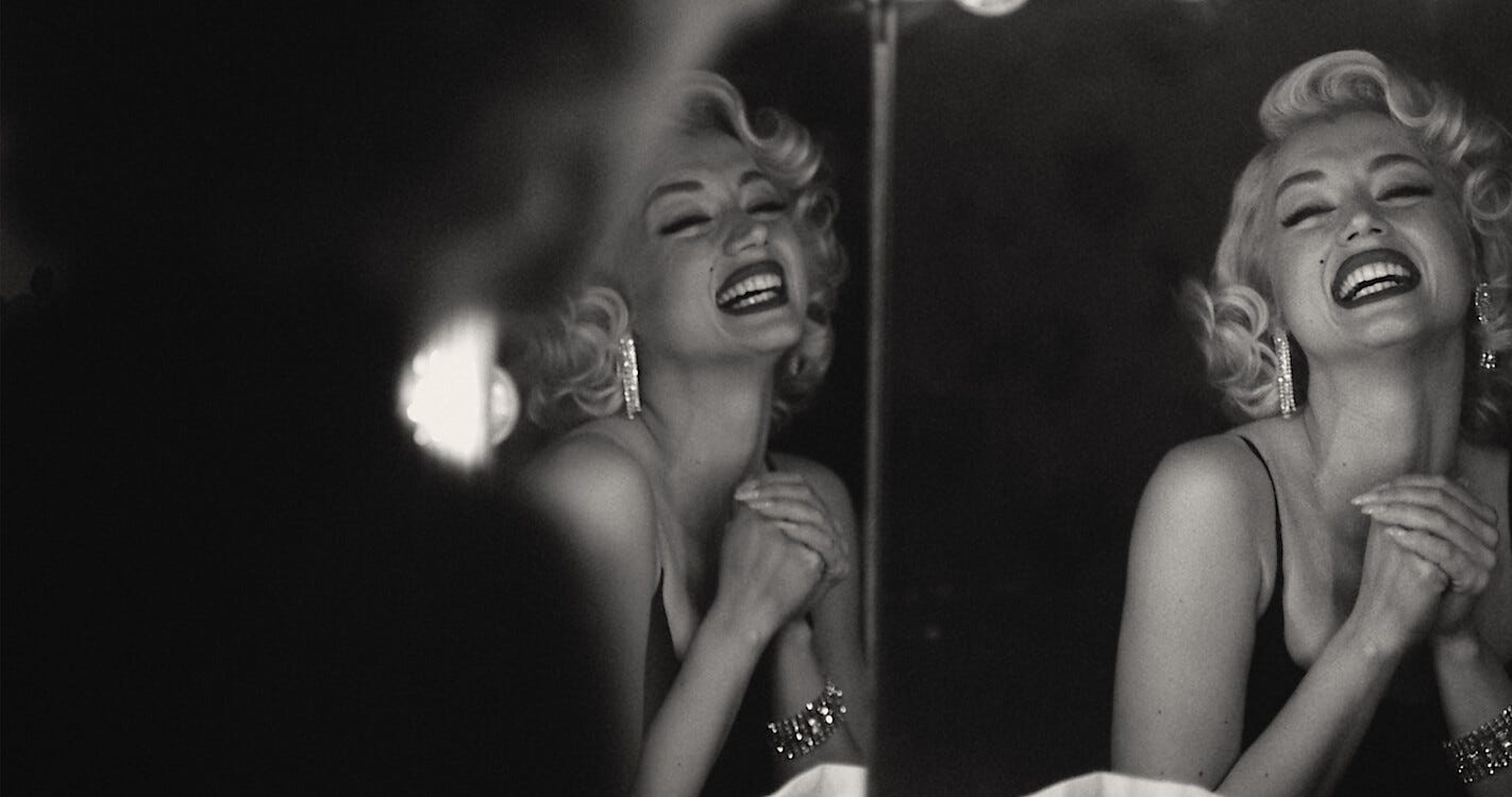 Ana de Armas as Marilyn Monroe in Blonde for Netflix