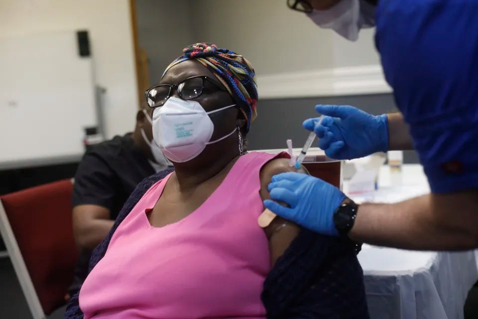 Across the United States, Black churches has been leading community efforts to fight vaccine hesitancy within local communities. (Octavio Jones/Getty Images)