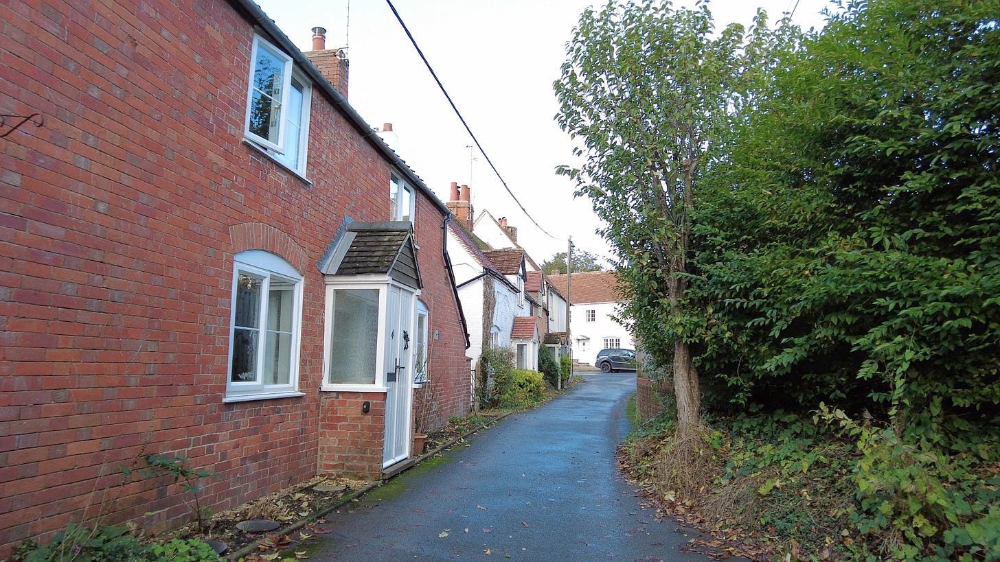 The Muddle a rank of houses in Market Lavington, Wiltshire
