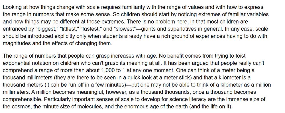 Extract from Benchmarks of Scientific Literacy