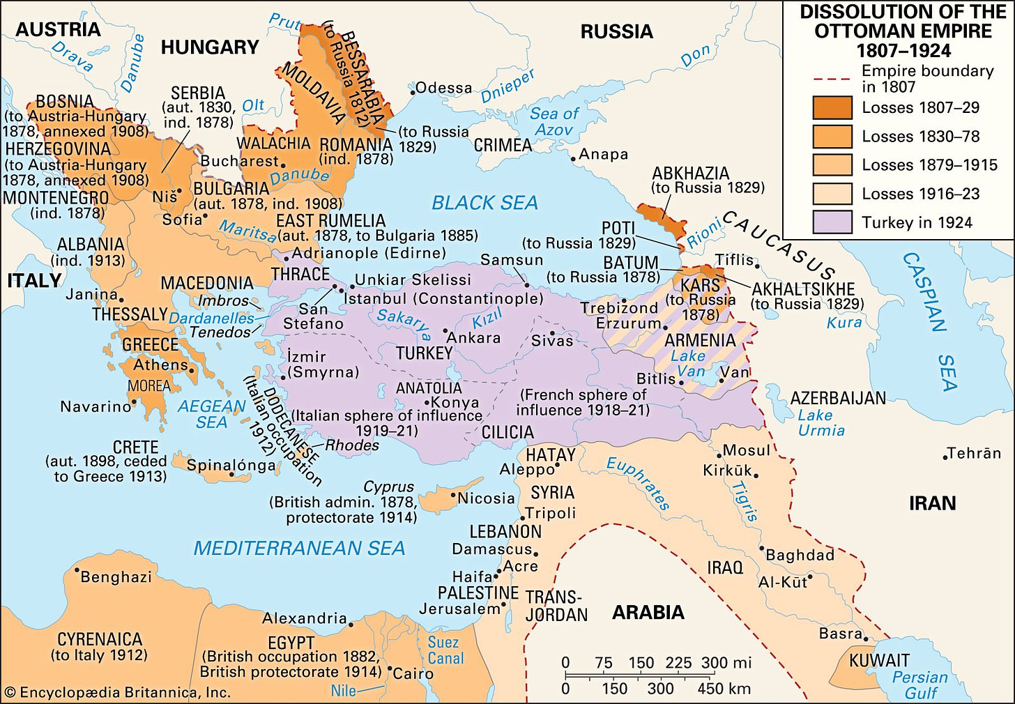 Osmanska riket - Imperiet från 1807 till 1920 |  Britannica