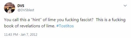Funny tweet about tostidos