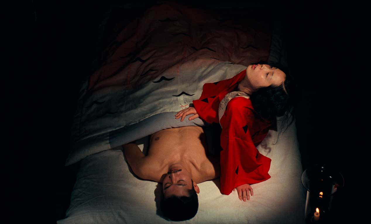Eiko Matsuda and Tatsuya Fuji in bed in  Nagisa Ōshima’s In the Realm of the Senses (1976)