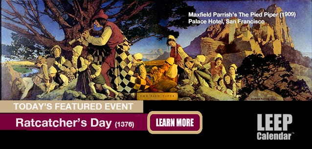 Maxfield Parrish's Pied Piper panting from the Palace Hotel in San Francisco