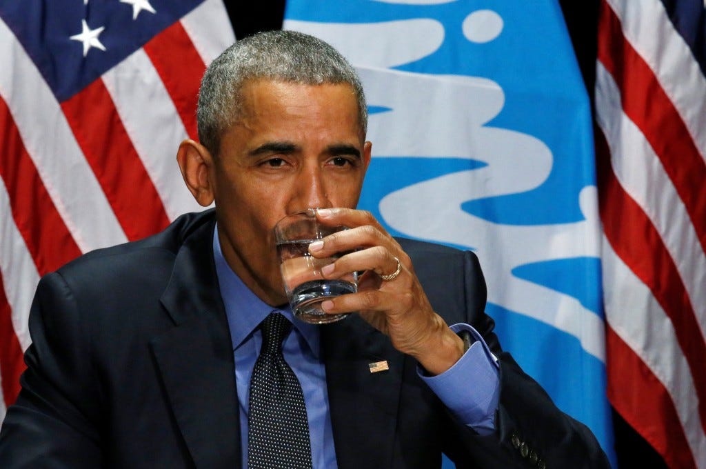 Obama drinks filtered city water in Flint to show it's safe | PBS NewsHour