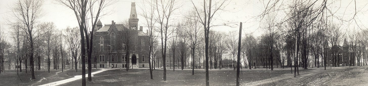 Greencastle and DePauw's shared history dates back to the early 19th century. Photo credits at bottom.